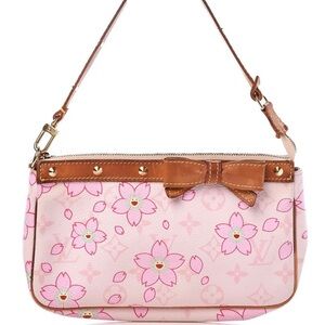 LOUIS VUITTON - Monogram Cherry Blossom Pochette Purse Pink
